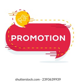 (Promotion) text written in speech bubble, Vector illustration.