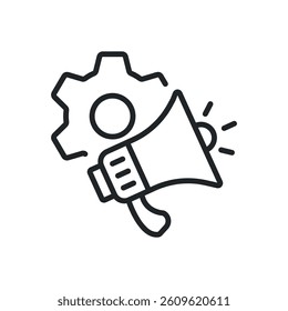 Promotion thin line icons. Perfect pixel on transparent background