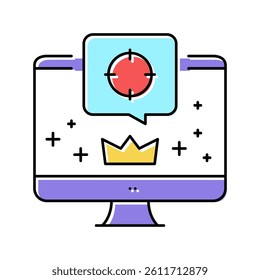 promotion to top color icon vector. promotion to top sign. isolated symbol illustration