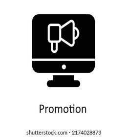 Icono de diseño de icono del vector de promoción en fondo blanco. Archivo EPS 10