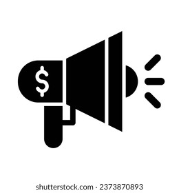 Promotion Vector Glyph Icon For Personal And Commercial Use.
