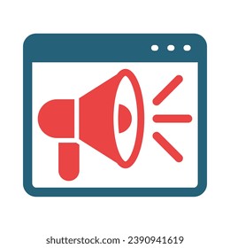 Promotion Vector Glyph Two Color Icon For Personal And Commercial Use.

