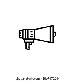 estilo de línea de icono del vector de promoción. Perfecto para sitio web, aplicación, comercio, presentación, logotipo y más. icono de contorno simple, delgado y moderno