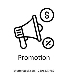 Promotion  vector  outline Icon Design illustration. Taxes Symbol on White background EPS 10 File