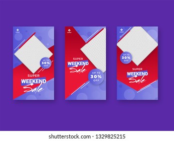 Promotion web banner set for social media mobile apps. Sale and discount promo backgrounds with abstract patterns. Email ad newsletter layouts. Bright and vibrant color combinations.