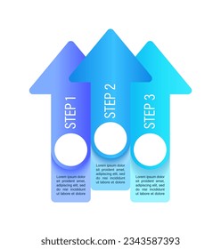 Promotion at work infographic chart design template. Career opportunity. Abstract vector infochart with blank copy spaces. Instructional graphics with 3 step sequence. Visual data presentation