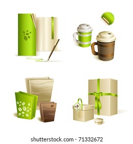 Promotional \ advertising set. Coffee mugs, and packaging.