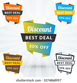 Promotional badges and sale tags. Vector illustration