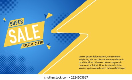 Promotional Banner Discount Flash Sales Template. Background for Sales Promotion. Vector Illustration.