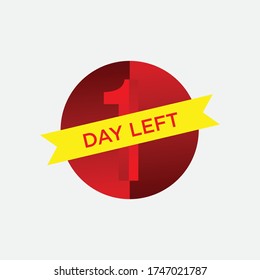 promotional banner with number of days left sign