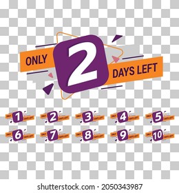 promotional banner with number of days left sign