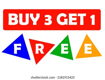 Promotional banner with rectangle and triangle shape decoration. Colorful design to attract attention.