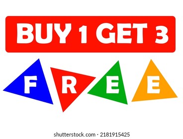 Promotional banner with rectangle and triangle shape decoration. Colorful design to attract attention.