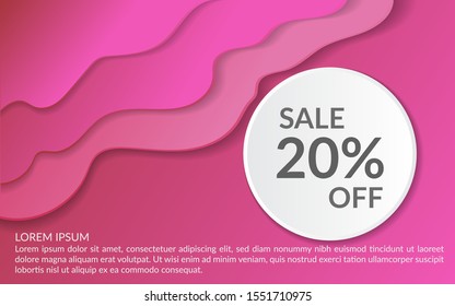 promotional banner special offer, vector illustrations with paper art, EPS 10