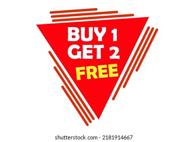 Promotional banner with triangle shape and line decoration. Made in red color to attract attention.