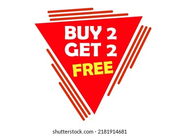 Promotional banner with triangle shape and line decoration. Made in red color to attract attention.