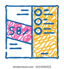 promotional booklet doodle icon sketch vector. promotional booklet sign. isolated symbol illustration