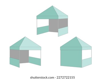 Promotional booth tent, vector template