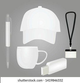 Promotional brand items. vector illustration