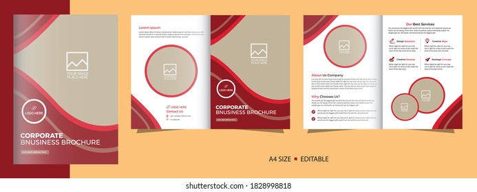 Promotional brochure template it's also compatible with catalog, bifold, booklet, profile, annual report. Fully editable