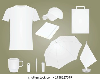 Promotional Business Item Set. Vector Illustration