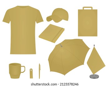 Promotional business item set. vector illustration