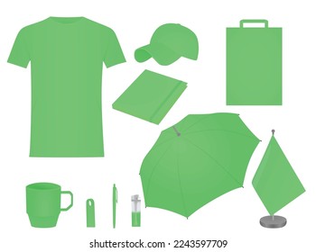 Promotional business item set. vector illustration