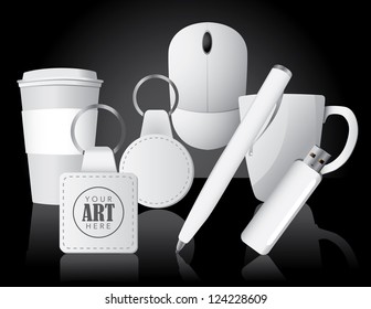 Promotional Business Items EPS 8 Vector, Grouped For Easy Editing. No Open Shapes Or Paths.