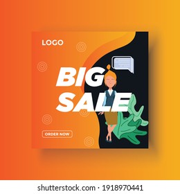 promotional business web banner advertising social media post design