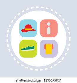 promotional clothes information shopping icon concept flat
