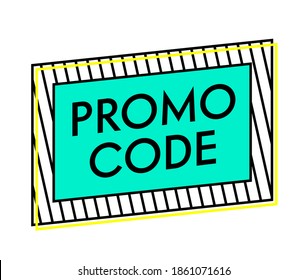 Promotional Code Advertising, Special Offer E-Commerce. Gift Voucher or Coupon with Promo Code. Certificate Template Design, Price Discount Offer Graphic Design Element. Linear Vector Illustration