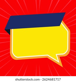 Promotional Discount Banner Design with Yellow Balloon and Red Background for Sales, Offers, and Marketing Promotions