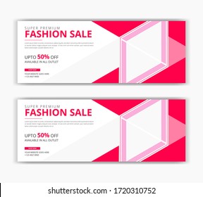 Promotional discount fashion sale offer social media post facebook cover timeline web ad banner template