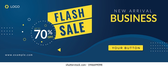 Promotional discount Flash sale social media facebook cover timeline web ad banner template design