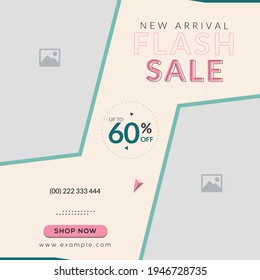 Promotional discount Flash sale social media post web ad banner template design