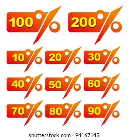 Promotional discounts label design