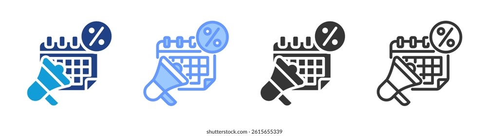 Promotional Event icon set multiple style collection
