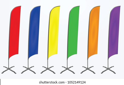 Promotional flags. vector illustration 