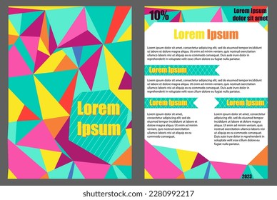 Promotional flyer, discount voucher template, brochure for special offers, invitation to a party with a simply dummy text. Vector graphic EPS10