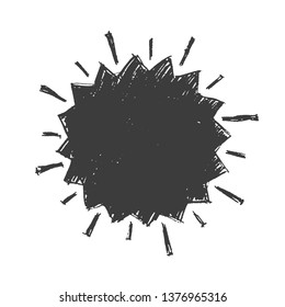 Promotional grunge star label isolated on white background. Eps8. RGB. Global color