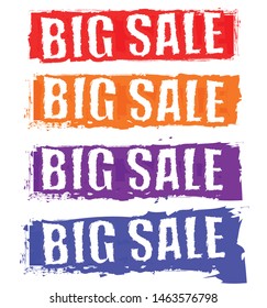 Promotional grungy / grunge banner with text element. Sales banner