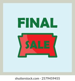 Promotional Icon Design Featuring Bold "FINAL SALE" Text with Geometric Shapes