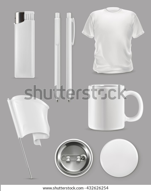Promotional Items Vector Set Mockup Stock Vector Royalty Free
