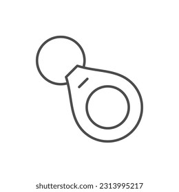 Promotional keychain line outline icon