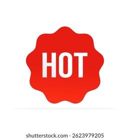 Promotional label icon, colored flat vector. Modern and minimalist design.
