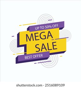 promotional mega sale banners concept