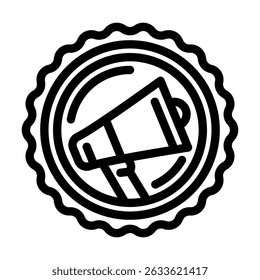 promotional offer affiliate program line icon vector. promotional offer affiliate program sign. isolated contour symbol black illustration