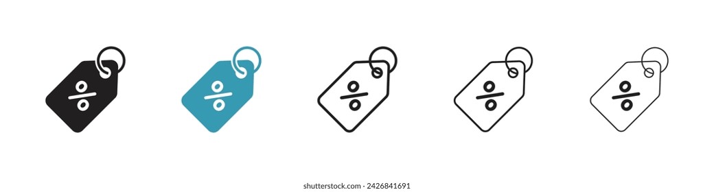 Promotional Offer Vector Icon Set. Bargain Label Vector Symbol for UI Design.