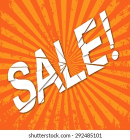 Promotional poster with the inscription exploding sale