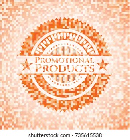 Promotional Products abstract orange mosaic emblem